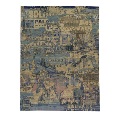 Hand Woven Wool Abstract Area Rug