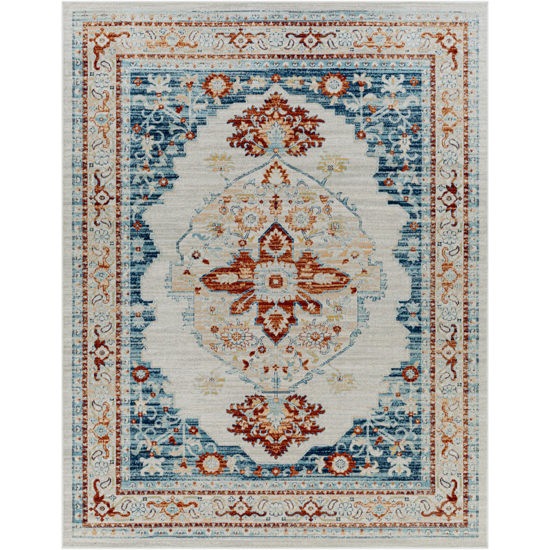 Jasinski Oriental Indoor / Outdoor Rug, Rectangle 6'7" x 9'