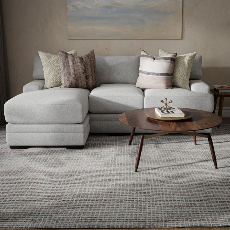 Tapis 100% laine touffeté à la main, Rectangle 5 pi x 7 pi 6 po