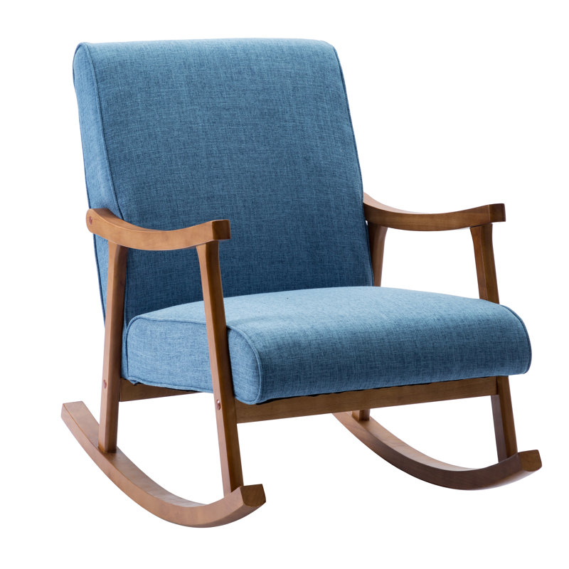 Solid Wood Rocking Chair, Blue