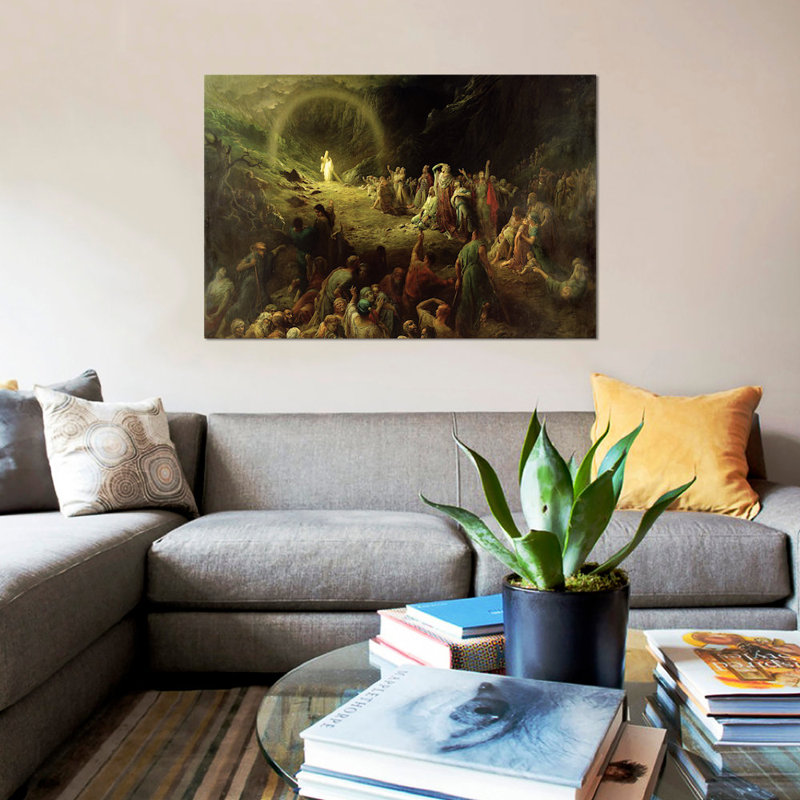 «The Valley of Tears, 1883» par Gustave Dore, reproduction sur toile, H 18 po x l 26 po x P 1,5 po, Pas de tapis