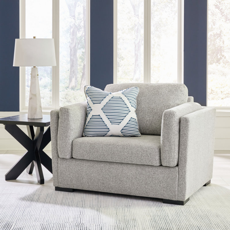 Fauteuil surdimensionné Grassmoor, Polyester gris