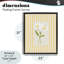 Cadre flottant marguerite jaune à rayures, design par Lisa Wehmeyer-558448539-558448228