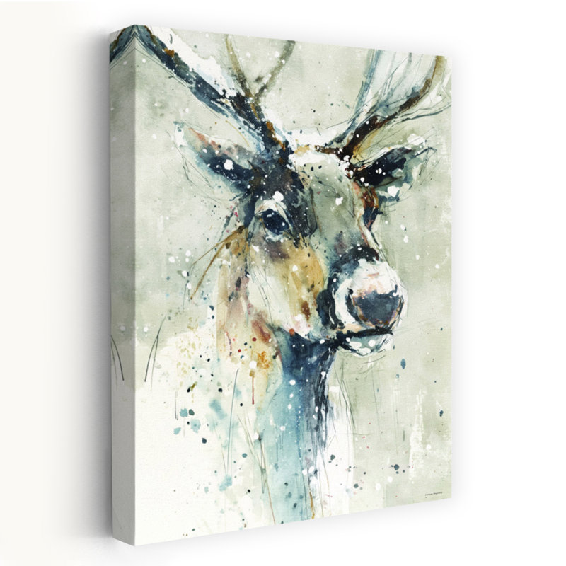 Abstrait art contemporain abstrait cerf, H 18 po x l 12 po