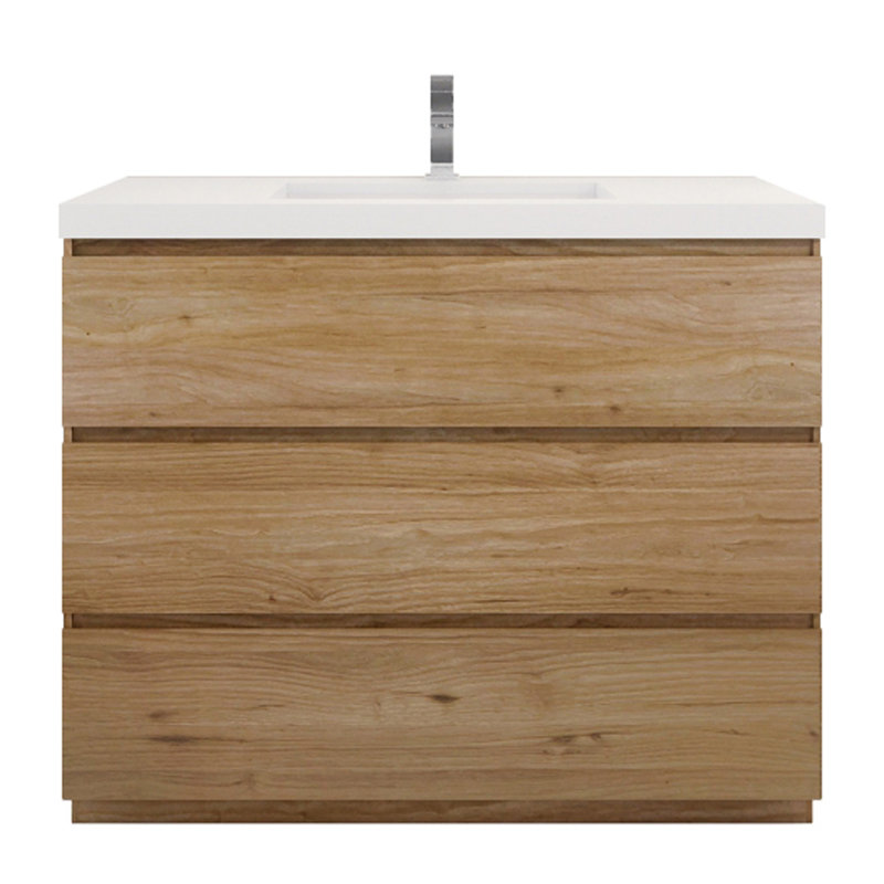 Ensemble de meuble-lavabo simple 42 po Ayele, Chêne naturel