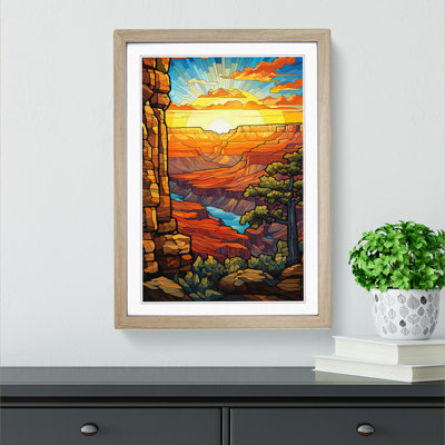 Grand Canyon Art Nouveau Art - Framed Print