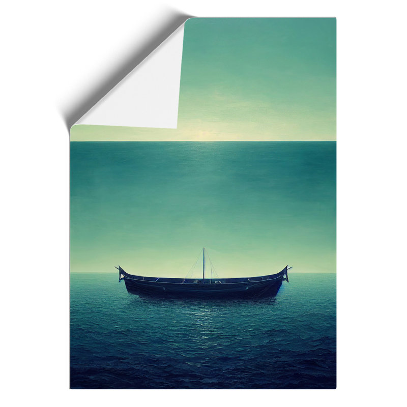 Boat Under the Ocean - Wall Art, Paper, 42cm H x 29.7cm W, No Matte