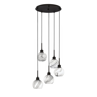 Luminaire suspendu grappe 5 lumières Edge 5,75 po