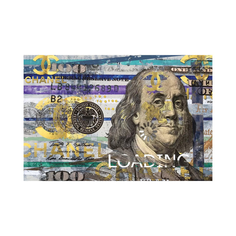 All About The Benjamins by Taylor Smith - Wrapped Canvas Print, 101.6 cm H x 66.04 cm W x 1.91 cm D