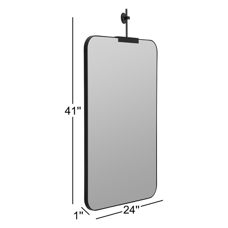 Frida Rectangle Mirror, Black