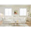 Canapé d'angle modulaire moderne, 323 cm (127 pouces) en mousse beige, spacieux.