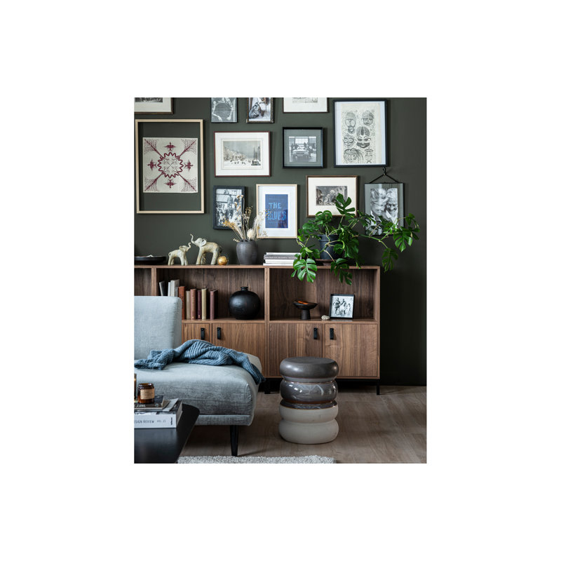 Ferran Bulb Side table Ceramics melange 44x34Øcm, Grey