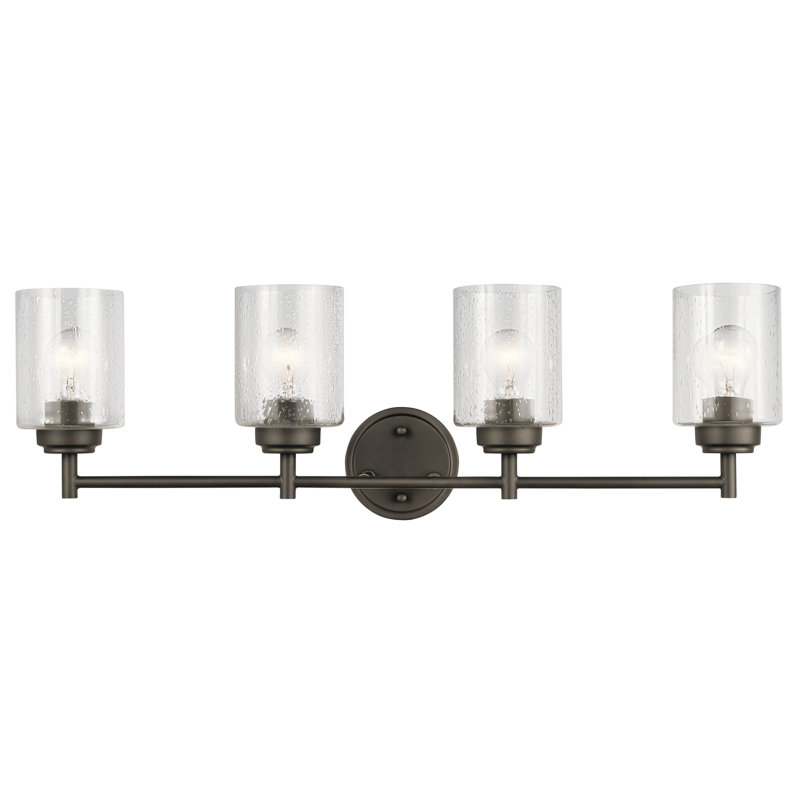 Éclairage pour salle de bain 4 lumières Winslow, Bronze vieilli