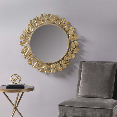Miroir mural rond 30,5 "Gingko