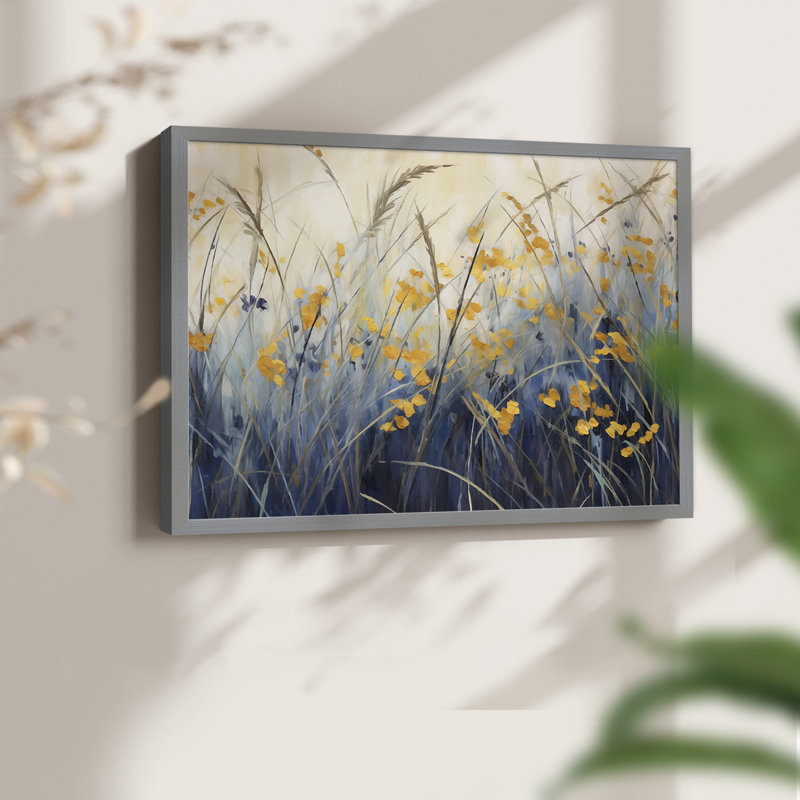 Série florale - CXLVII - Impression encadrée - Restickable, Gris, H 16 po x l 20 po