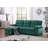Kipriano 97.5"W Green Velvet Fabric Reversible Sleeper Sectional Sofa Chaise