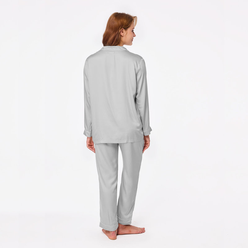 Pyjama 2 pièces pour femmes, M, Gris