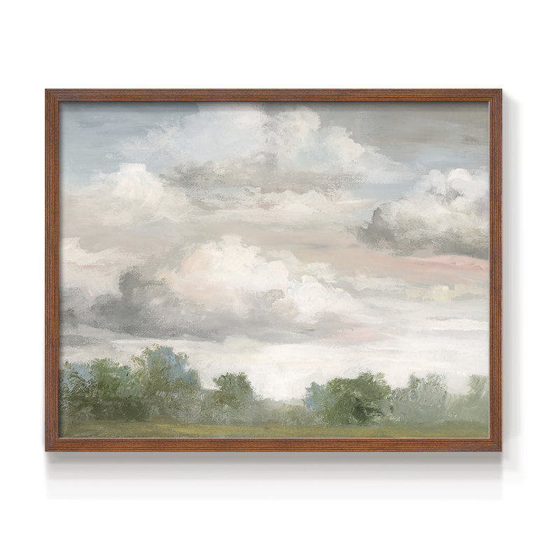 «Pastel Monring Sky», impression encadrée, H 11 po x l 14 po, Noyer
