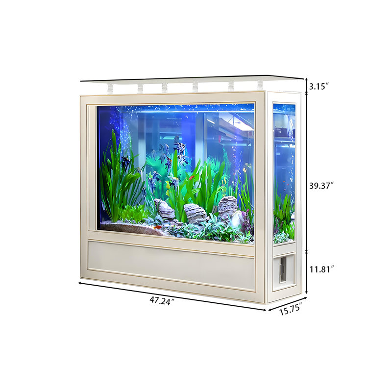 Réservoir de poisson écologique tout-en-un 47,24 "blanc thermostatique tout-en-un