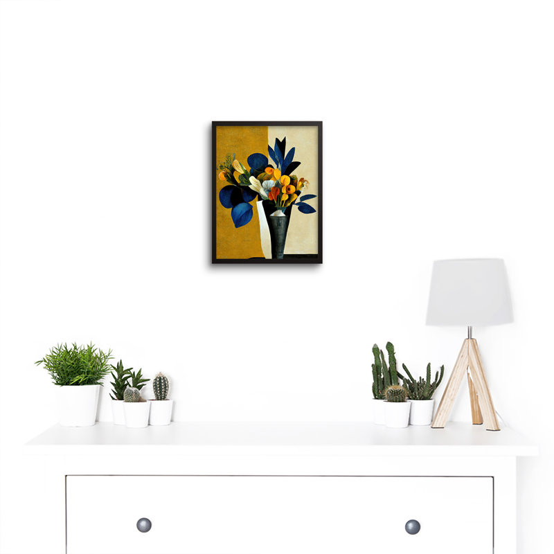 Bouquet Flowers Vase Autumnal - Single Picture Frame Print