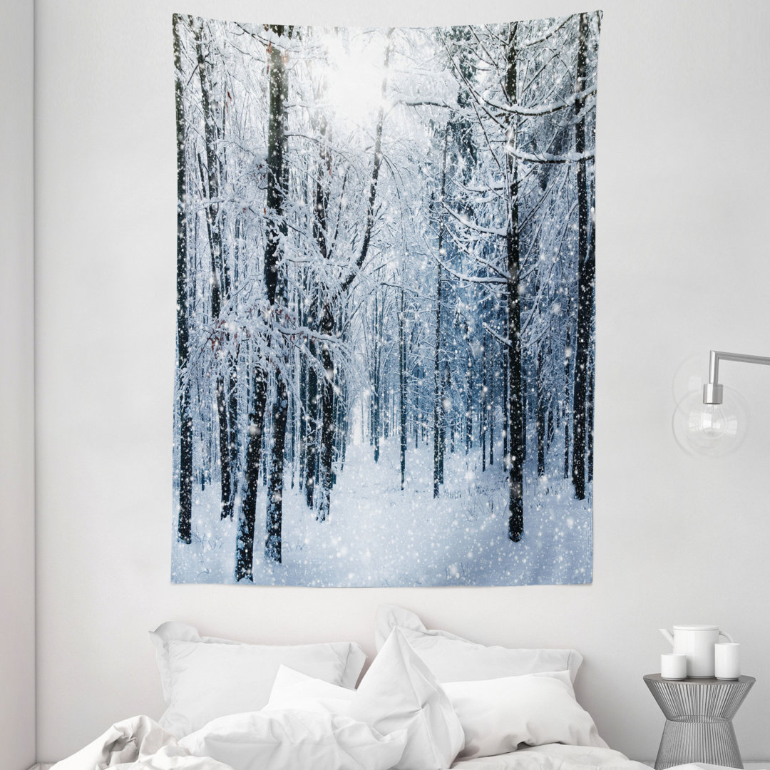 Wandbehang Schneebedeckter Wald