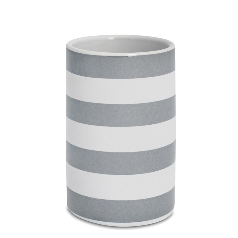 Harbour Housewares - Ceramic Toothbrush Holder, Grey