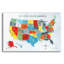  «Us Map» par Farida Zaman, art mural en verre acrylique, 16 po x 12 po