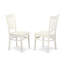 Ensemble de mobilier de salle à manger 5 pièces comprenant une table de cuisine ronde avec Dropleaf et 4 chaises de salle à manger, 42 po x 42 po, lin blanc-1865238805-1831134534