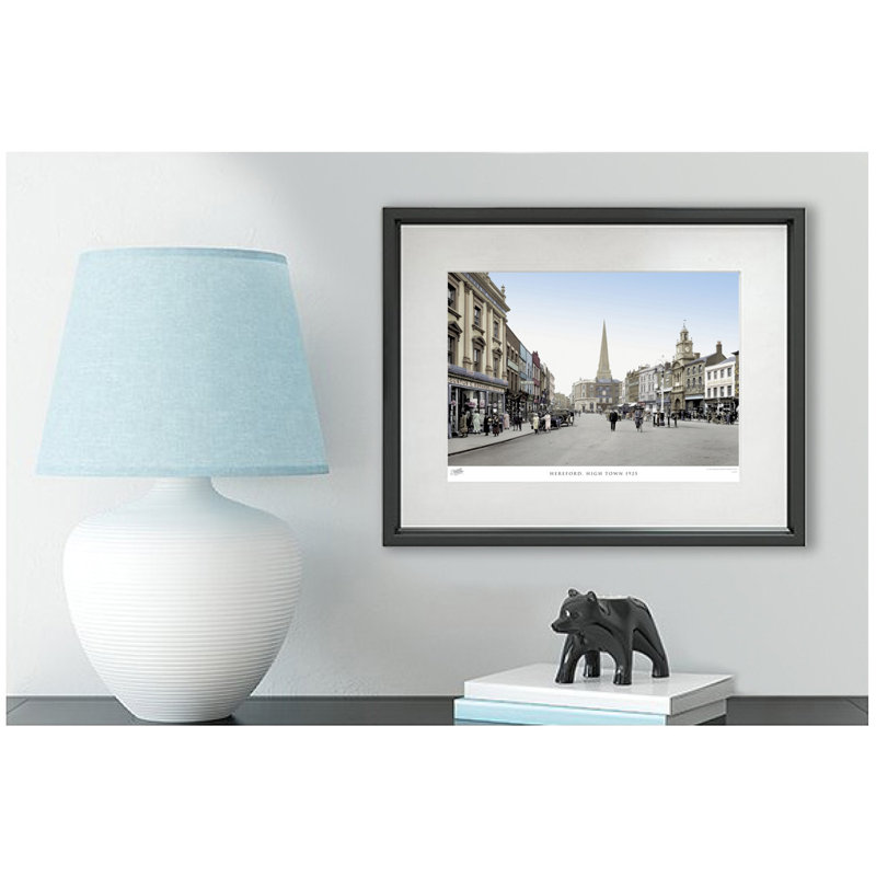 Hereford, High Town 1925 by Francis Frith - Single Picture Frame Print, 28cm H x 36cm W x 2.3cm D