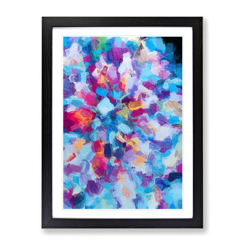 Brilliant Light Abstract - Wall Art, Black Framed, 48cm H x 36cm W, White