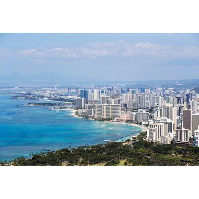 Honolulu Skyline - Wrapped Canvas Print