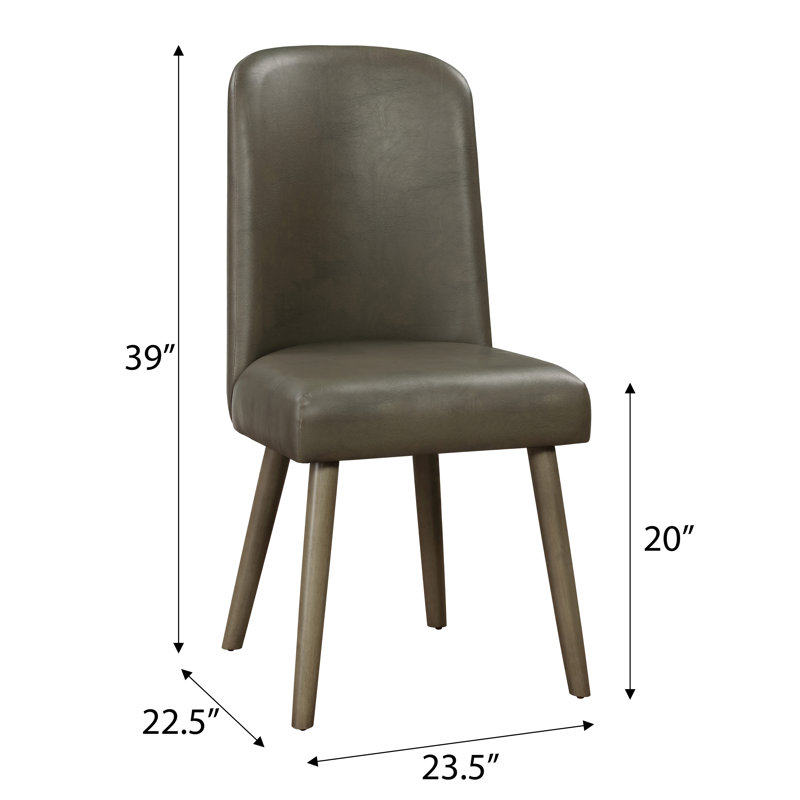 Ensemble de 2 chaises d'appoint rembourrées en chêne gris | Idée de cadeau