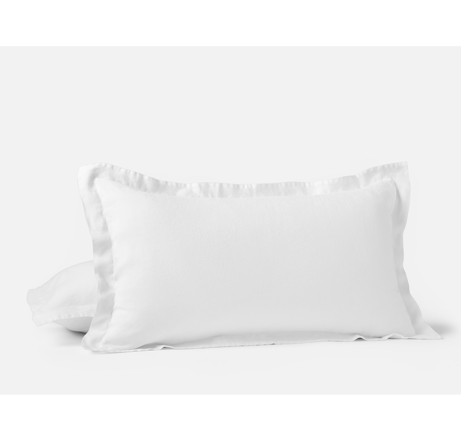 Organic Relaxed Linen Shams, Alpine White, King