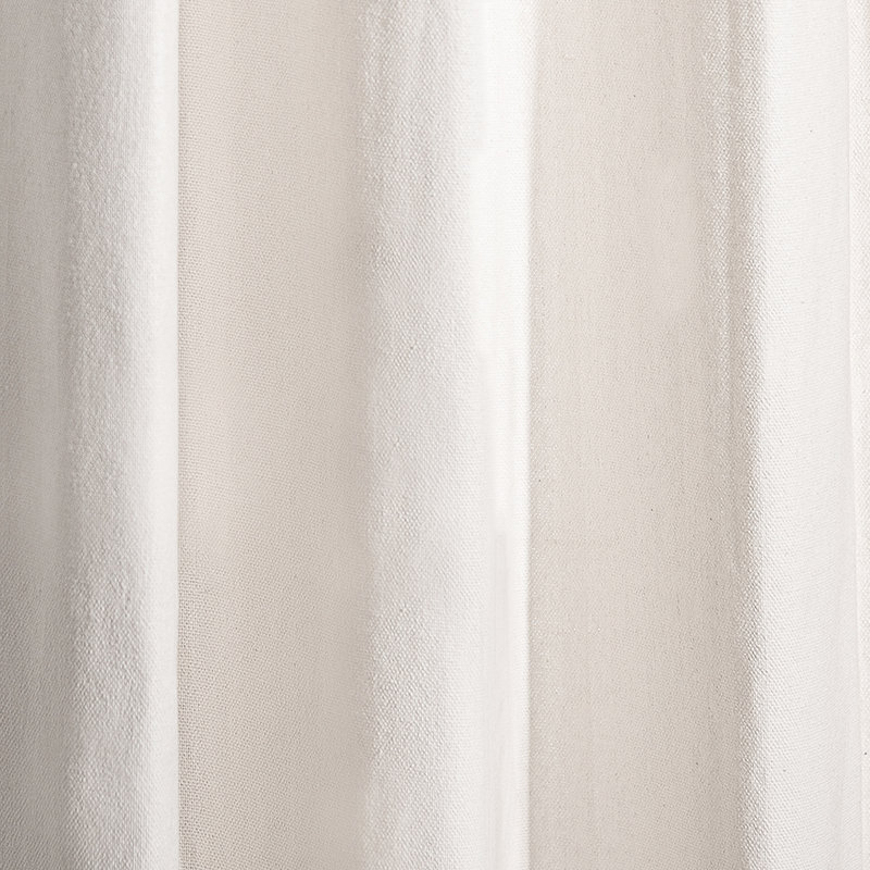Panneaux de rideaux semi-transparents 100% coton, L 52 po x L 63 po, Ivoire