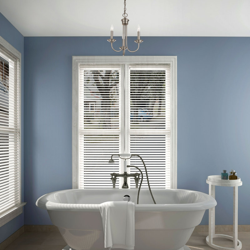 Lustre 3 lumières de style bougie Arunvir, Nickel brossé