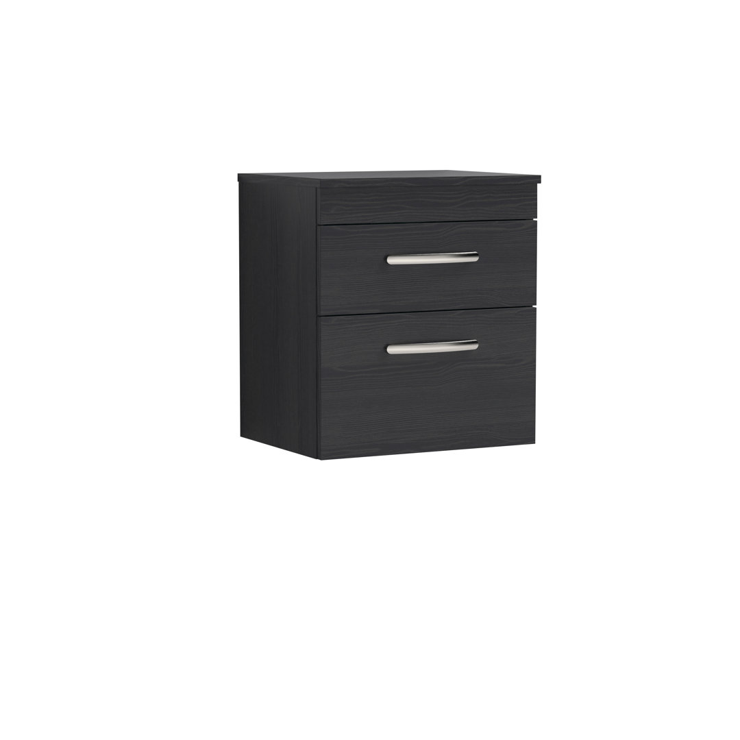 Athena Gloss White 50cm Wall-Mounted Vanity Unit Base Only