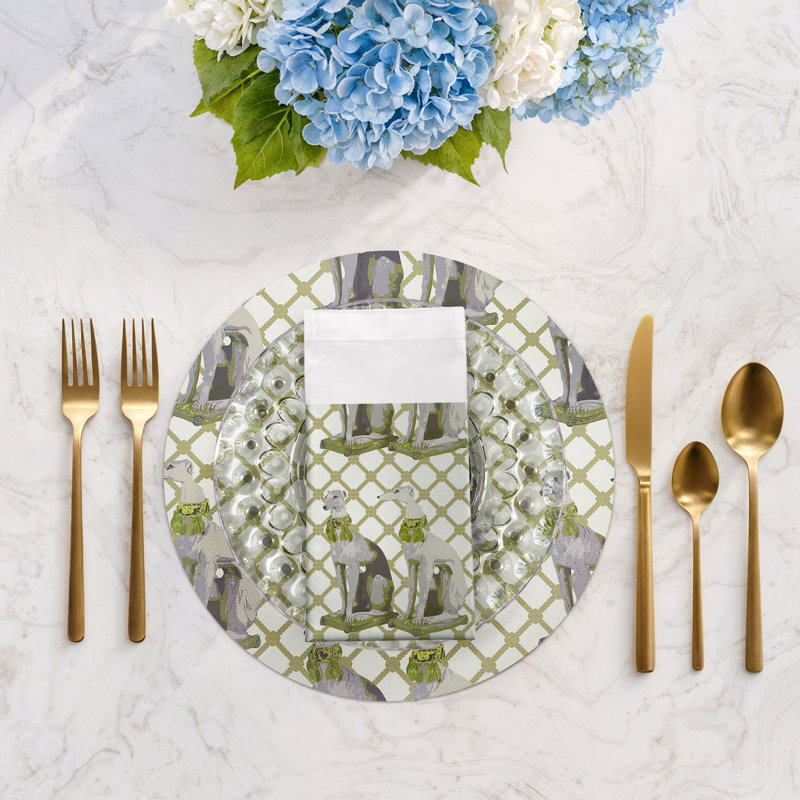 Serviettes de table en satin de coton Regal, Doré
