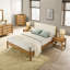 Ensemble de chambre à coucher 6 pièces en bois d'hévéa avec commode, miroir, table de chevet et commode Vichy