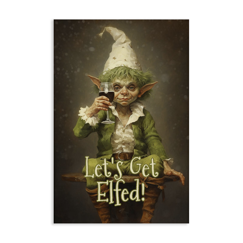 «Let's Get Elfed Canvas», conception par Tina LeCour, H 24 po x l 16 po
