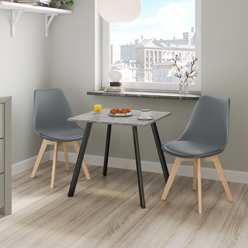 2 - Person Dining Set, Concrete / Grey