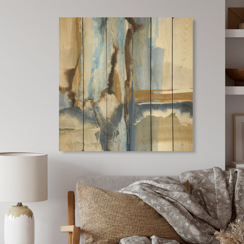 RIVer Run II - Peinture sur bois sans cadre, H 36 po x l 36 po x P 1 po