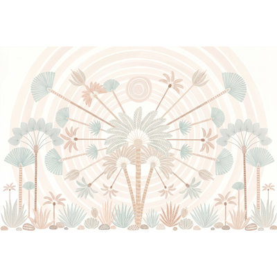 Papier peint à motif de palmier tropical
