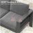 50" All-Weather Aluminum Patio Loveseat With  Thick Gray Cushions & Gray Frame-76874397-76874395