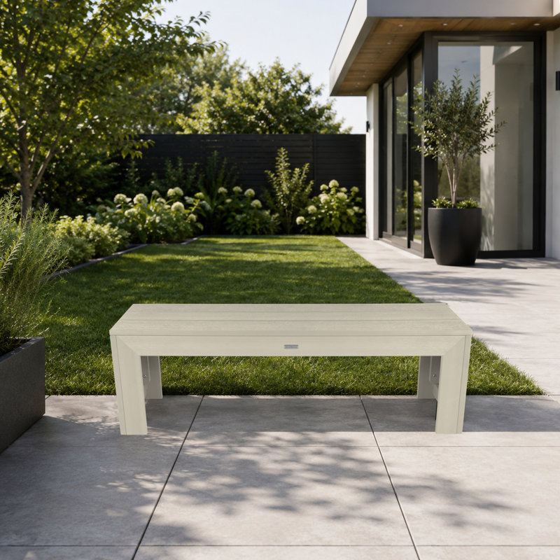 Monroe Modern Bench, Whitewash