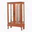 Vitrine 2 portes avec portes en verre trempé, armoires de terrasse avec panneau arrière en miroir et tablettes réglables, vitrine éclairée pour la maison, ampoule de bureau incluse CHÊNE FONCÉ-1398138941