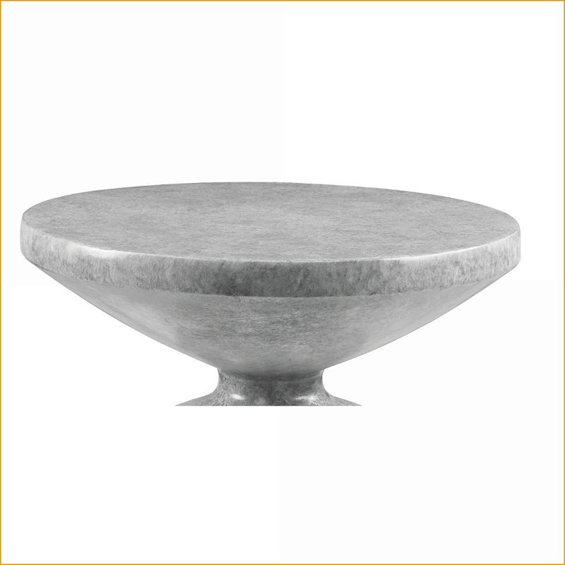 Table basse en béton de fibres naturelles vieilli patiné - dégagement au sol de 19 po, sans assemblage