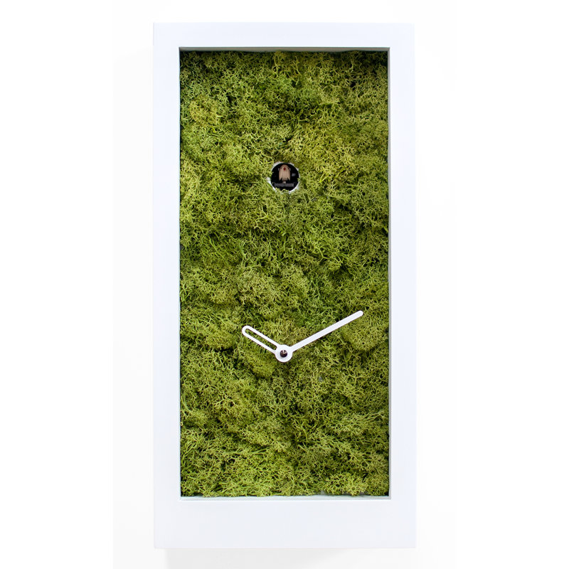 Mitcham Wood Wall Clock, White