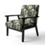 Chaise d'appoint rembourrée Green Peony Love Damask Poetry