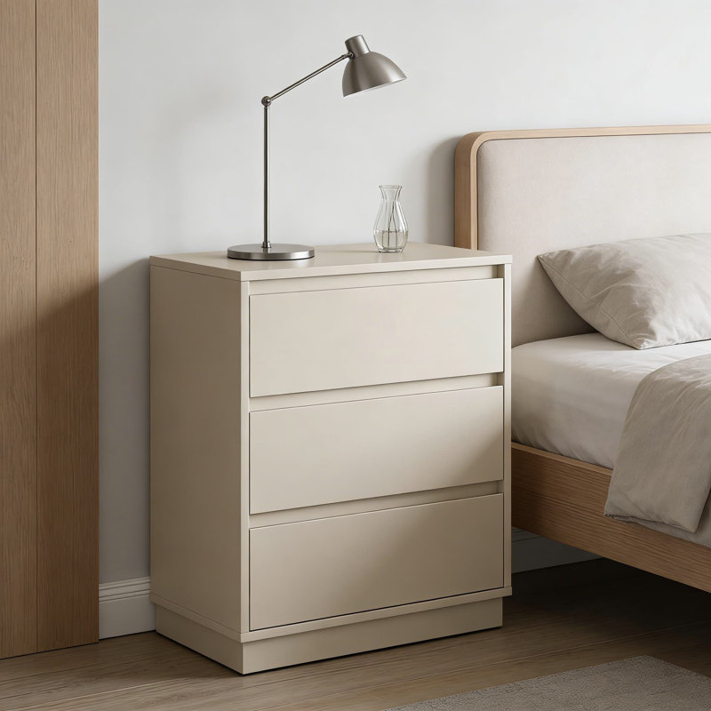 Ensemble de table de chevet moderne de 2 avec 3 tiroirs chacun, grande table de chevet avec beaucoup de rangement, table de bout robuste pour la chambre à coucher, le salon ou le bureau