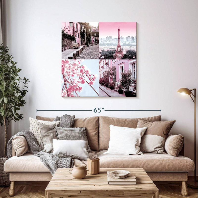 Sirci rose Paris Pop II, H 39 po x l 39 po